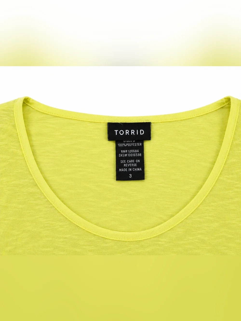 Plus Size Torrid Neon Yellow Hi/Low Top Size 22/24 - Picture 5 of 5